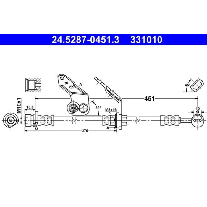 ATE Bremsschlauch 24.5287-0451.3