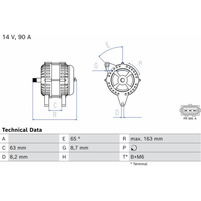 Bosch Lichtmaschine 0 986 044 651 Bosch Lichtmaschine 0 986 044 651