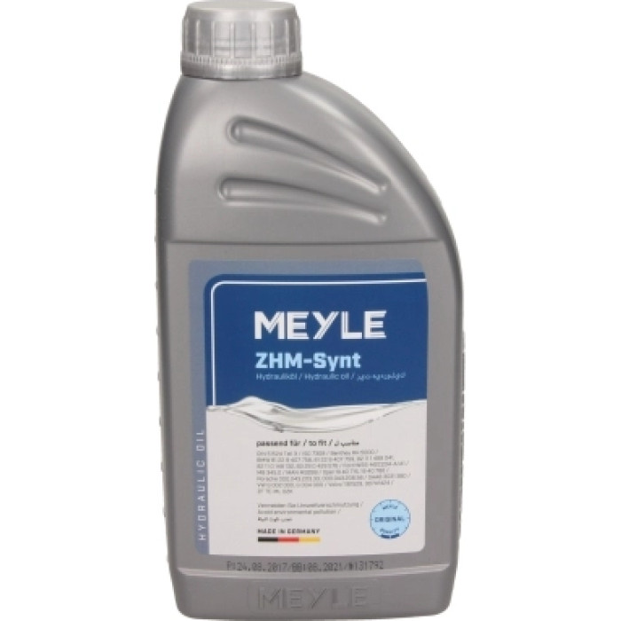 MEYLE ÖL 1L Hydrau. Zhm Synt. / Dez 014 020 6100 MEYLE ÖL 1L Hydrau. Zhm Synt. / Dez 014 020 6100