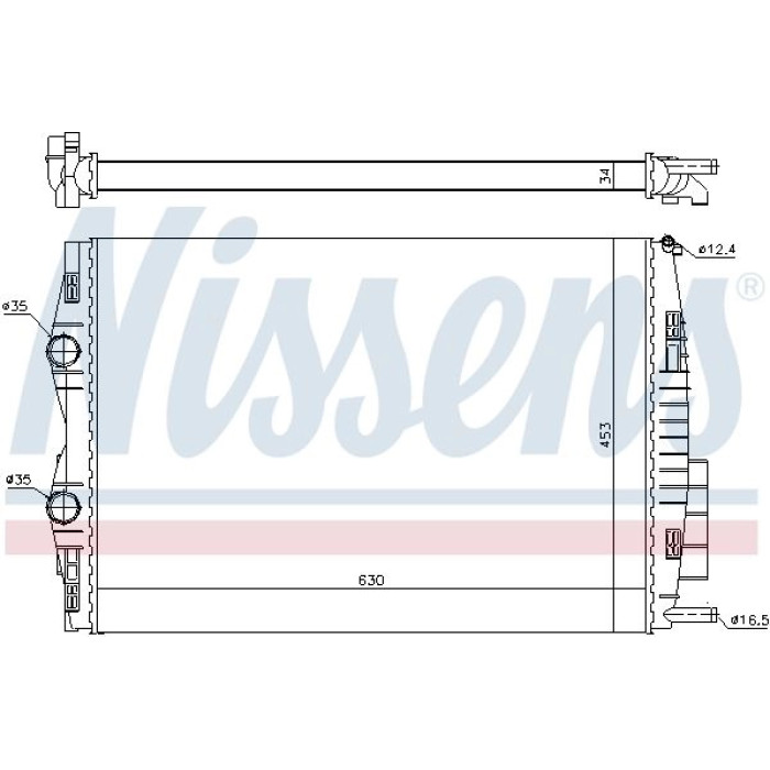 Nissens Wasserkühler PKW 637633 Nissens Wasserkühler PKW 637633