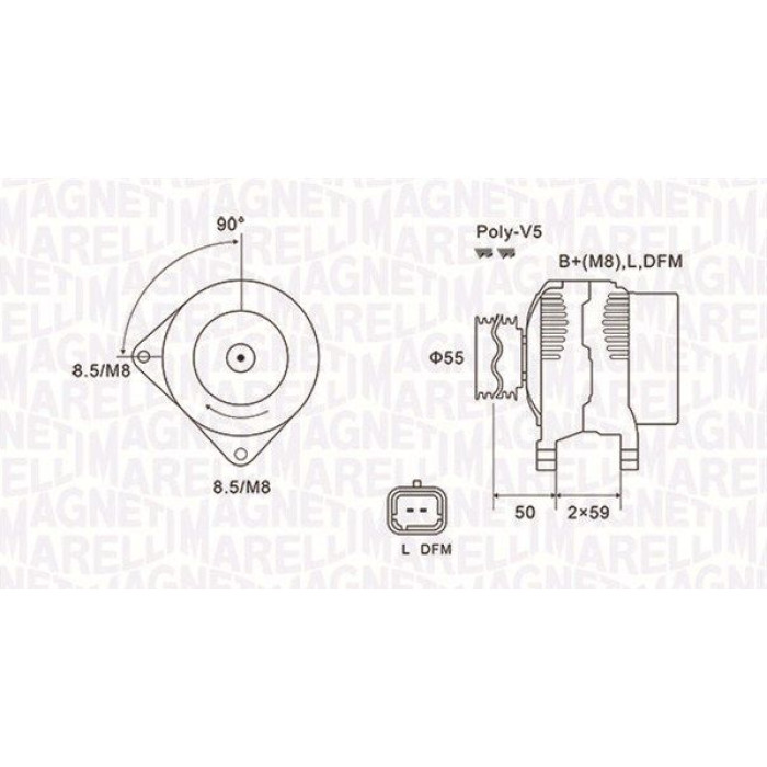Magneti Marelli Lichtmaschine 063731823010 Magneti Marelli Lichtmaschine 063731823010