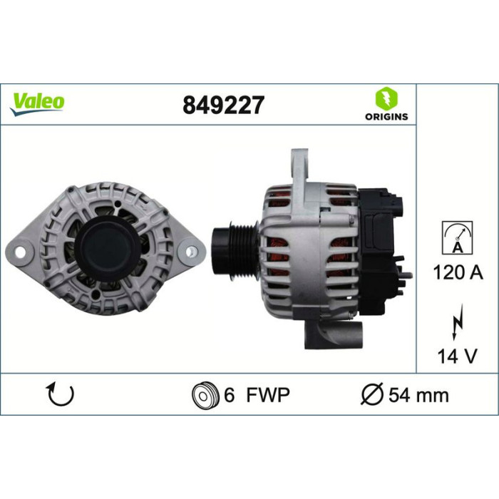 Valeo Lichtmaschine 849227 Valeo Lichtmaschine 849227