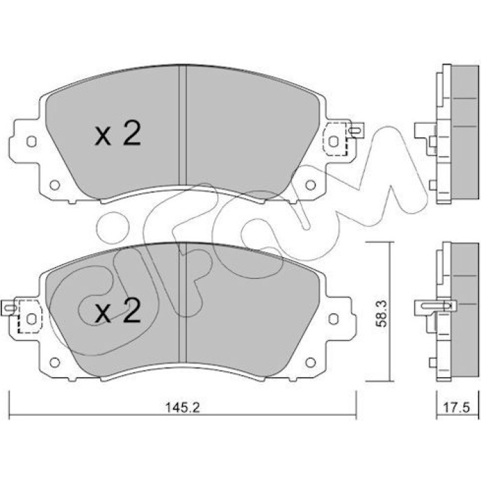 CIFAM Bremsbelagsatz, Scheibenbremse 822-1161-0 CIFAM Bremsbelagsatz, Scheibenbremse 822-1161-0