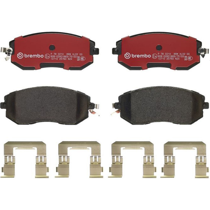 P 78 021X Brembo Xtra Bremsbelagsatz Vorderachse – P 78 021X – 137 x 57 x 17 mm – Bremssystem Tokico – OE Nummer SU00304090 P 78 021X Brembo Xtra Bremsbelagsatz Vorderachse – P 78 021X – 137 x 57 x 17 mm – Bremssystem Tokico – OE Nummer SU00304090