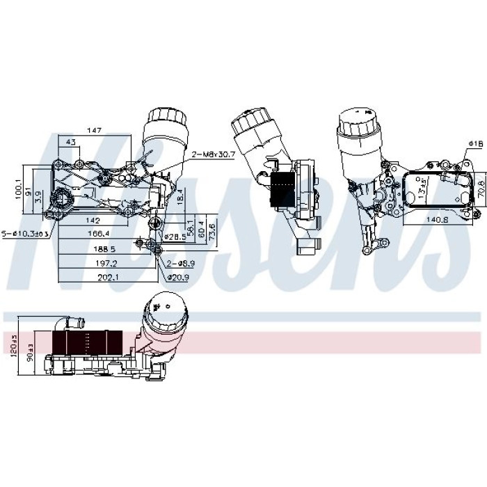 Nissens Ölkühler PKW 90836 Nissens Ölkühler PKW 90836