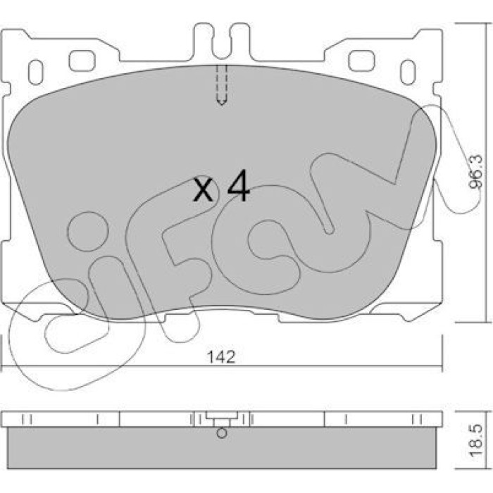 CIFAM Bremsbelagsatz, Scheibenbremse 822-1134-0