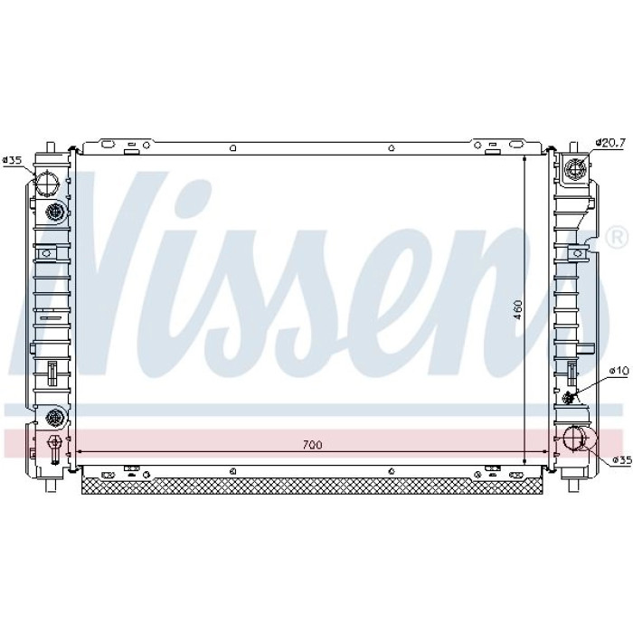 Nissens Wasserkühler PKW 62004 Nissens Wasserkühler PKW 62004