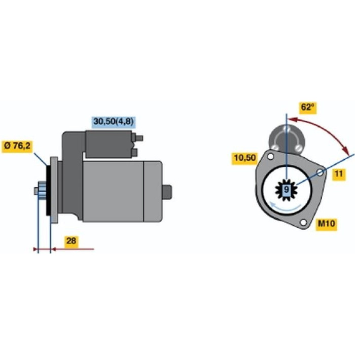 0001125521 Bosch Anlasser 0001125521 0001125521 Bosch Anlasser 0001125521