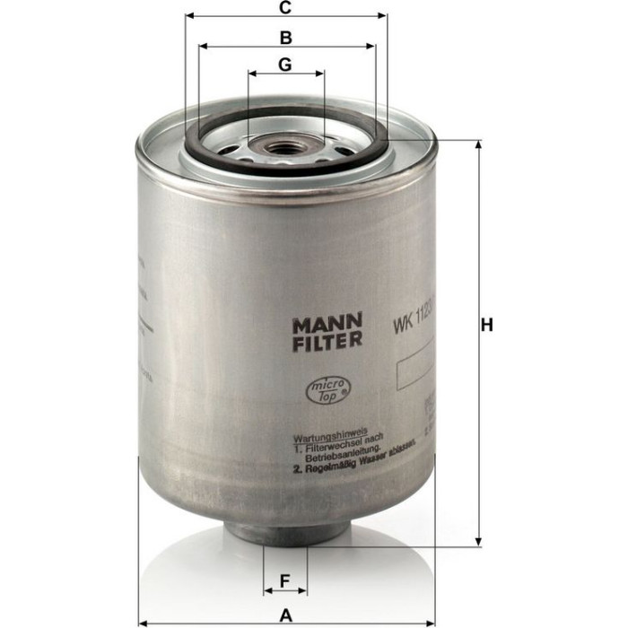 MANN-FILTER Kraftstofffilter WK 1123/1
