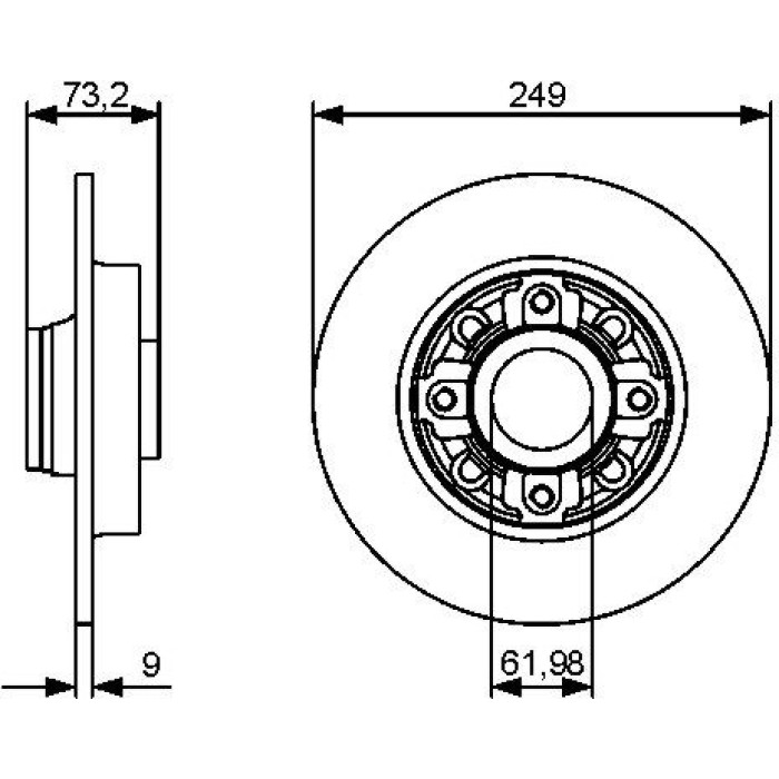 Bosch Bremsscheibe 0 986 479 388