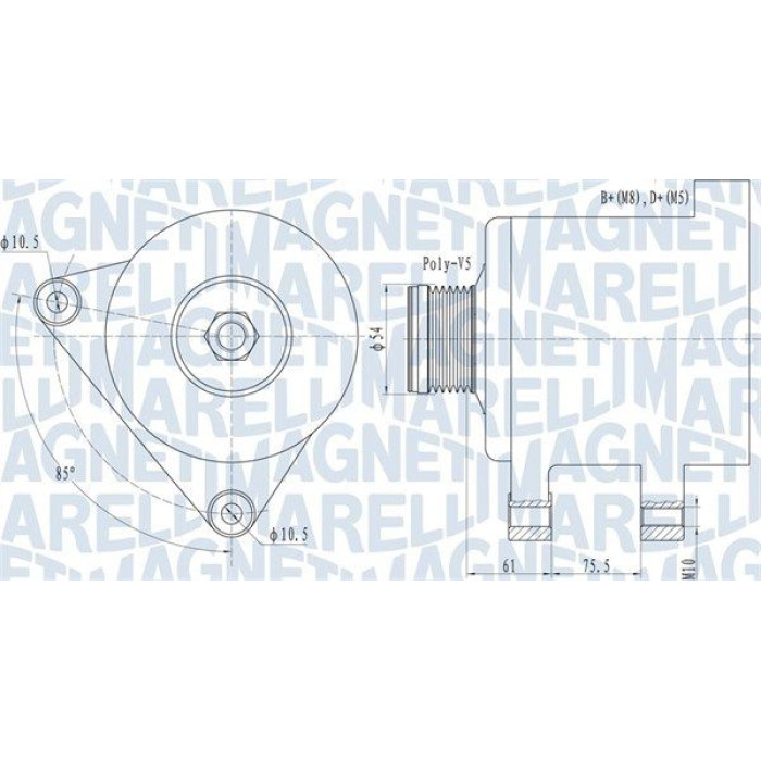 Magneti Marelli Lichtmaschine 063731559010 Magneti Marelli Lichtmaschine 063731559010