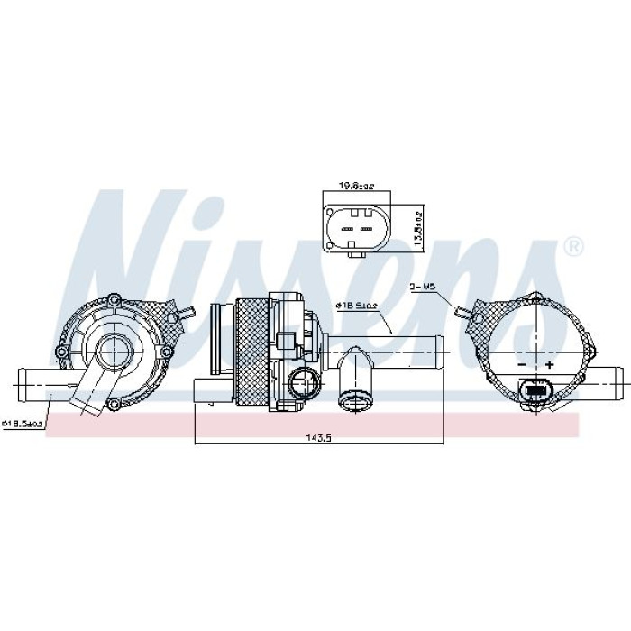 Nissens Zusatzwasserpumpe / Kühlmittelpumpe 831080 Nissens Zusatzwasserpumpe / Kühlmittelpumpe 831080