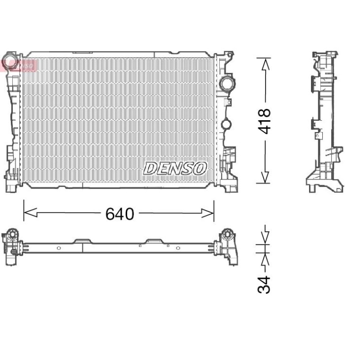 Denso Motorkühler DRM17047 Denso Motorkühler DRM17047
