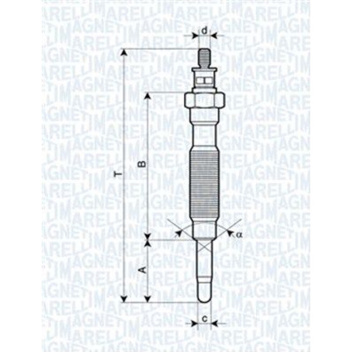 Magneti Marelli Glühkerze 062900072304 Magneti Marelli Glühkerze 062900072304