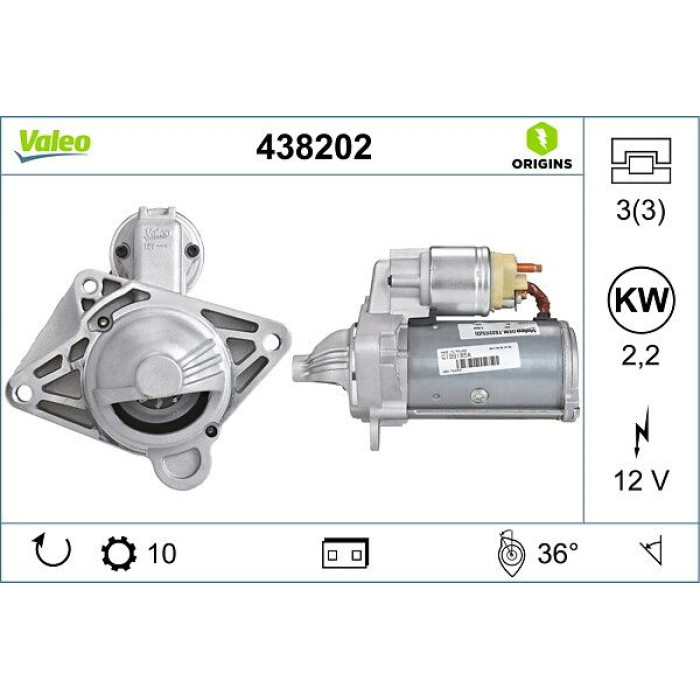 Valeo Anlasser 438202 Valeo Anlasser 438202