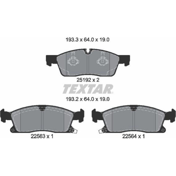 Textar Bremsbelagsatz 2519209