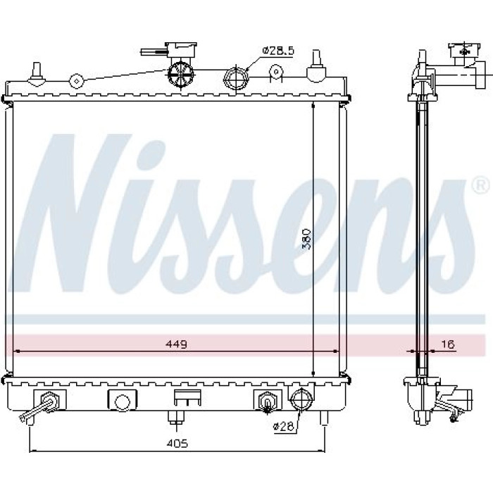 Nissens Wasserkühler PKW 68700A Nissens Wasserkühler PKW 68700A