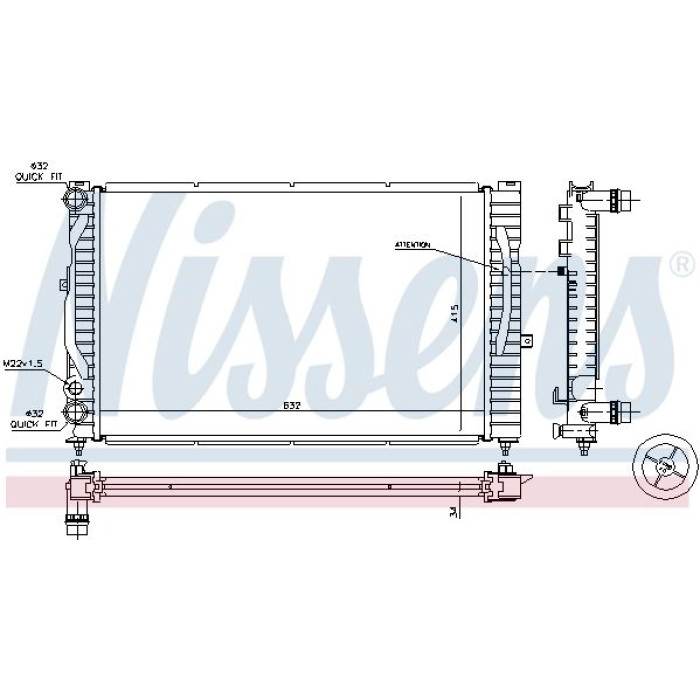Nissens Wasserkühler PKW 60299 Nissens Wasserkühler PKW 60299