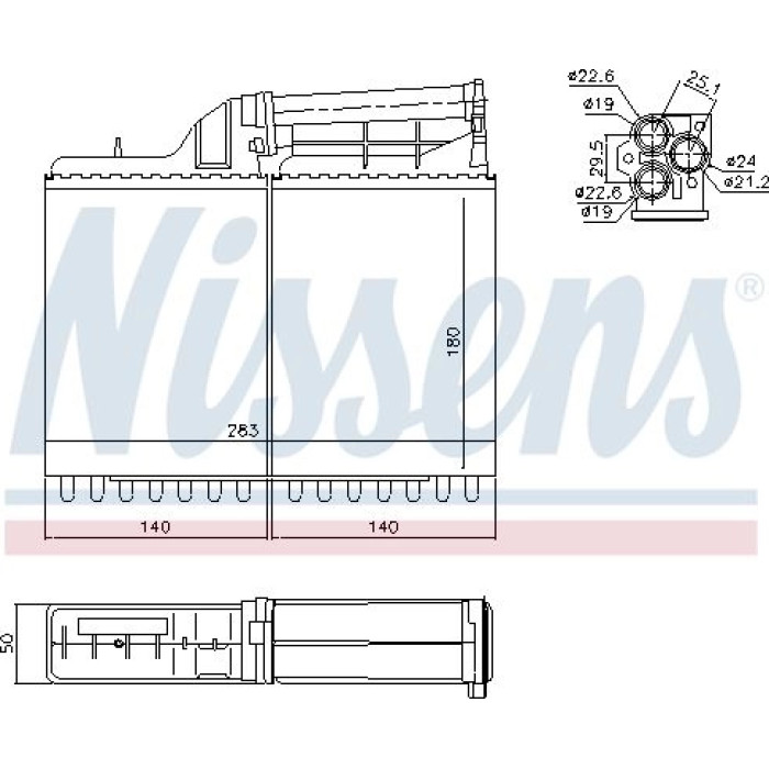 Nissens Heizungskühler PKW 70502 Nissens Heizungskühler PKW 70502