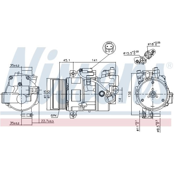 Nissens Klimakompressor PKW 89043 Nissens Klimakompressor PKW 89043