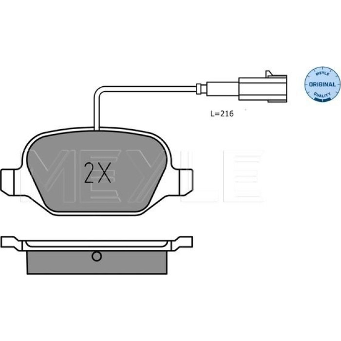 MEYLE Bremsbelagsatz Alfa Mito 0,9-1,4 08 252523717 MEYLE Bremsbelagsatz Alfa Mito 0,9-1,4 08 252523717