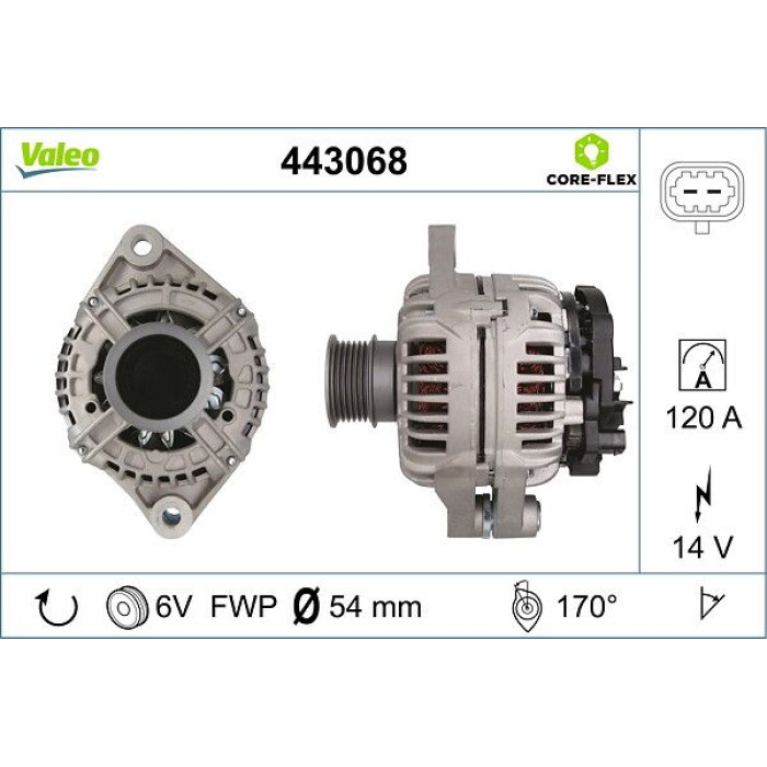 Valeo Lichtmaschine 443068 Valeo Lichtmaschine 443068