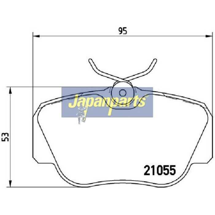 Japanparts Bremsbeläge PA-0413AF Japanparts Bremsbeläge PA-0413AF