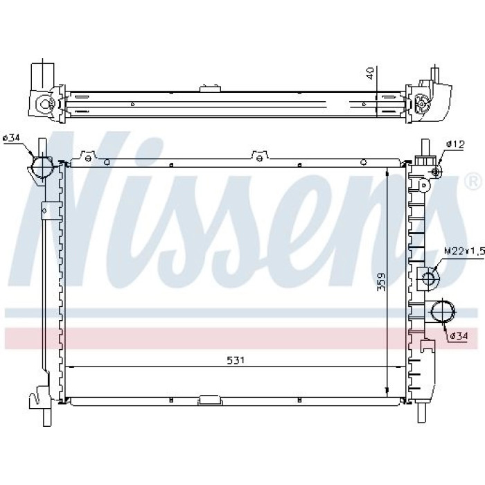 Nissens Wasserkühler PKW 63278A Nissens Wasserkühler PKW 63278A