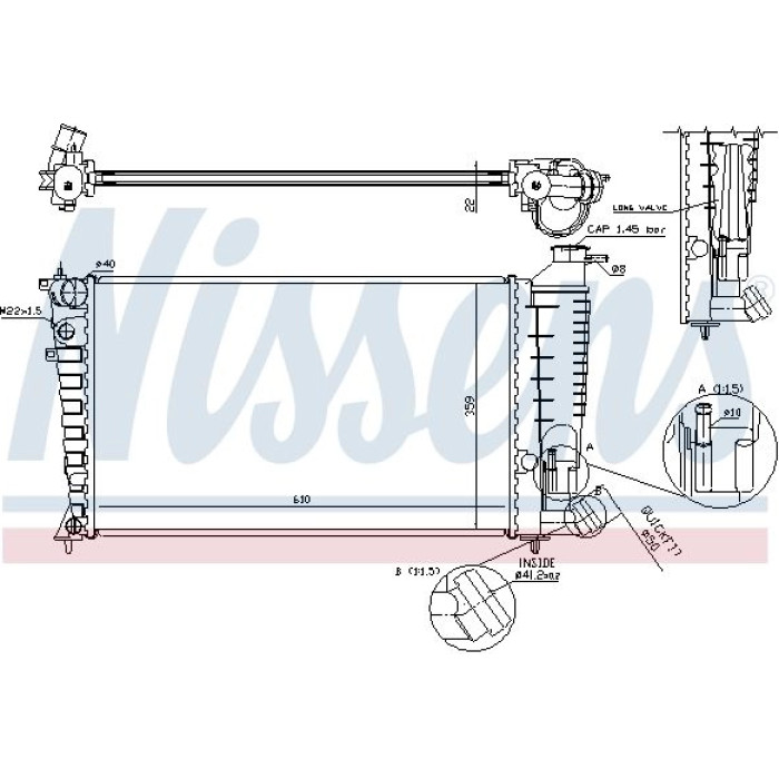 Nissens Wasserkühler PKW 61379 Nissens Wasserkühler PKW 61379