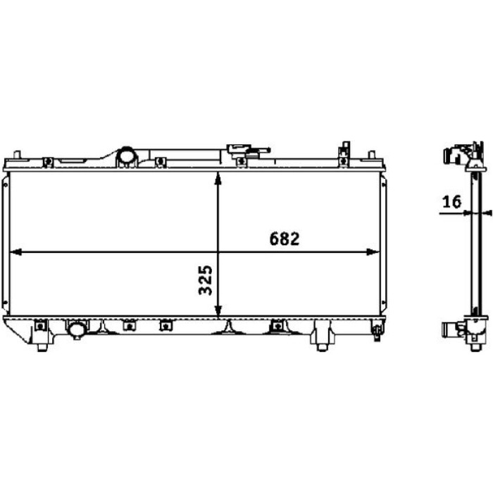MAHLE Kühler, Motorkühlung CR 543 000S MAHLE Kühler, Motorkühlung CR 543 000S
