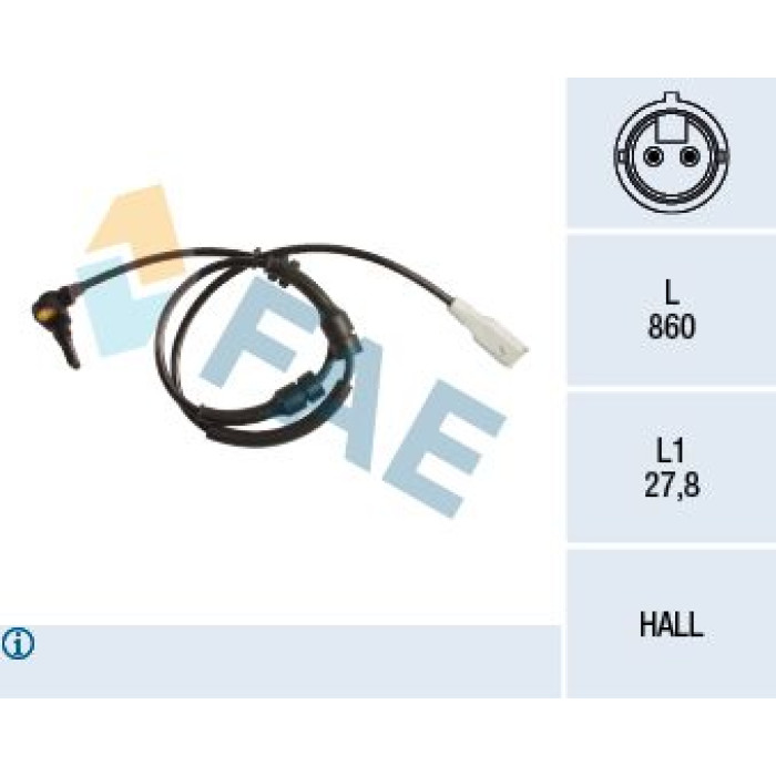 FAE Sensor, Raddrehzahl 78256 FAE Sensor, Raddrehzahl 78256