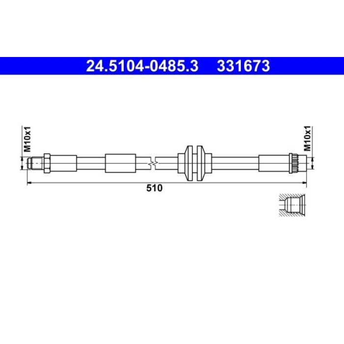 ATE Bremsschlauch 24.5104-0485.3 ATE Bremsschlauch 24.5104-0485.3