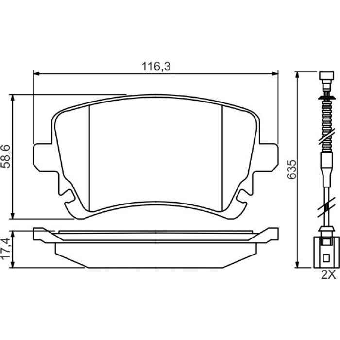 Bosch Bremsbelagsatz 0 986 494 669 Bosch Bremsbelagsatz 0 986 494 669