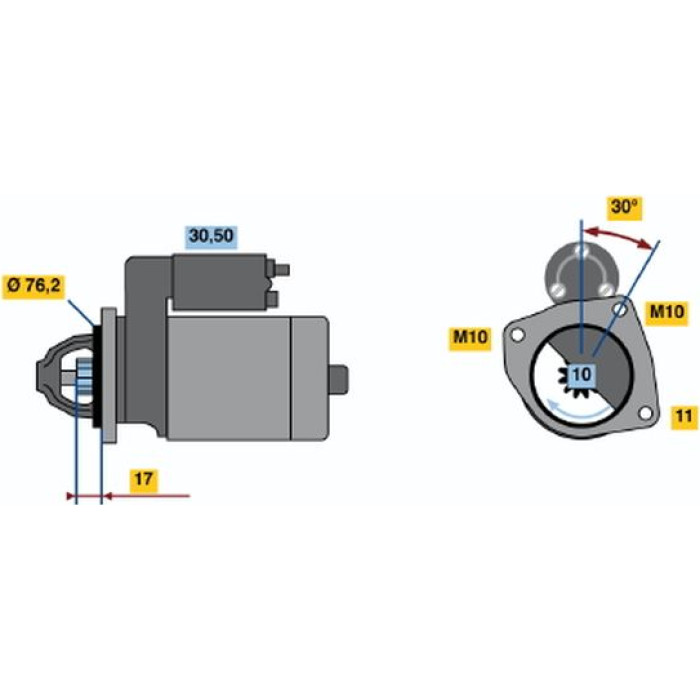 Bosch Starter 0 986 016 470 Bosch Starter 0 986 016 470