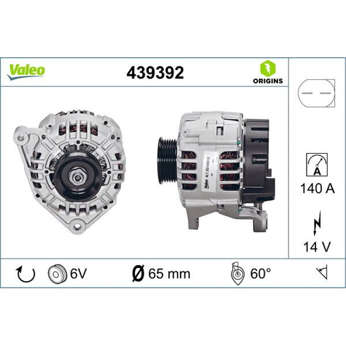 Valeo Lichtmaschine 439392 Valeo Lichtmaschine 439392