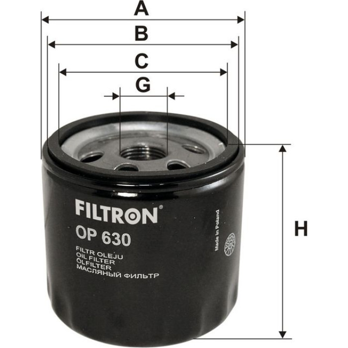 OP 630 Filtron Ölfilter OP 630 OP 630 Filtron Ölfilter OP 630