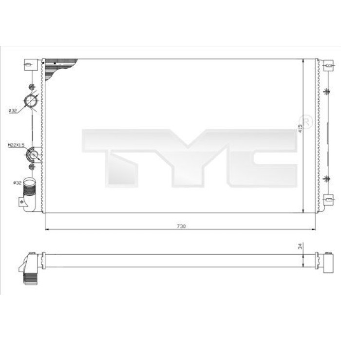 TYC Motorkühler 725-0030
