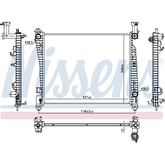 Nissens Wasserkühler PKW 61032 Nissens Wasserkühler PKW 61032