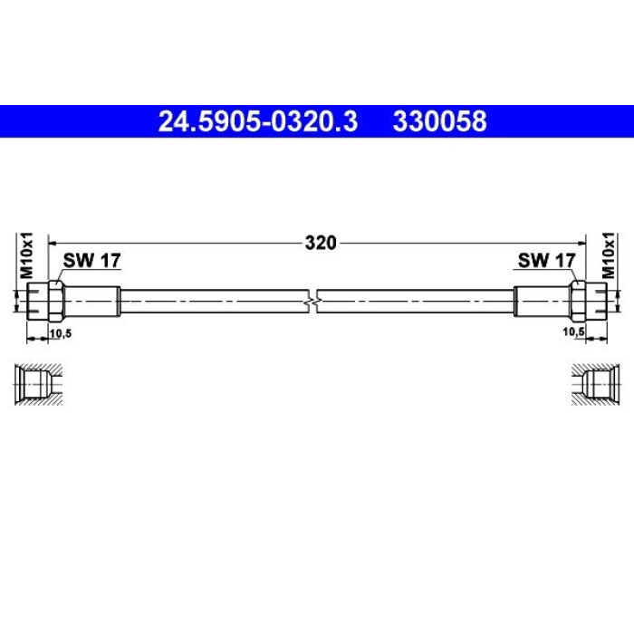ATE Schlauch 24.5905-0320.3 ATE Schlauch 24.5905-0320.3