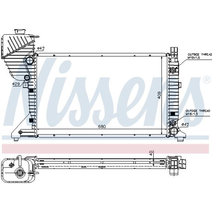 Nissens Wasserkühler PKW 62597A Nissens Wasserkühler PKW 62597A