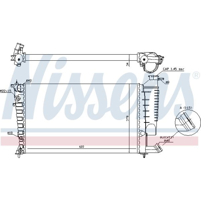 Nissens Wasserkühler PKW 61317A Nissens Wasserkühler PKW 61317A