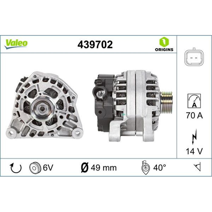 Valeo Lichtmaschine 439702 Valeo Lichtmaschine 439702