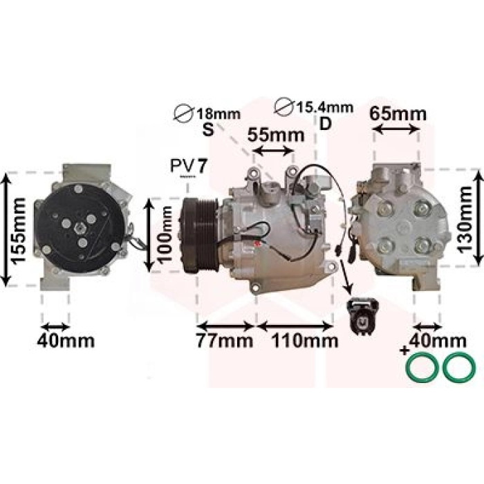 Van Wezel Klimakompressor 2500K208