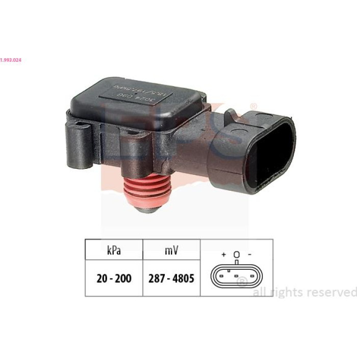 Luftdrucksensor, Saugrohrdruck 1.993.024 Luftdrucksensor, Saugrohrdruck 1.993.024