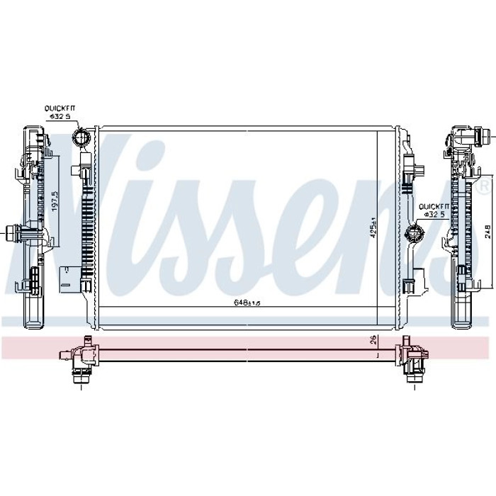 Nissens Wasserkühler PKW 606720 Nissens Wasserkühler PKW 606720