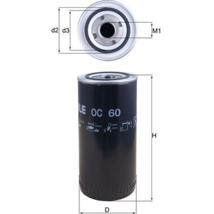 Mahle Original Ölfilter OC 60 Mahle Original Ölfilter OC 60