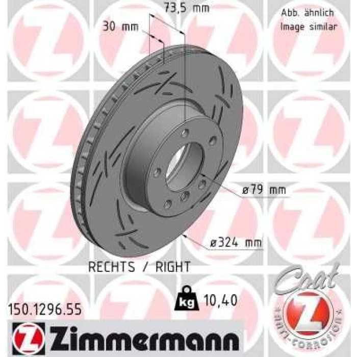 Zimmermann Bremsscheibe 150.1296.55 Zimmermann Bremsscheibe 150.1296.55