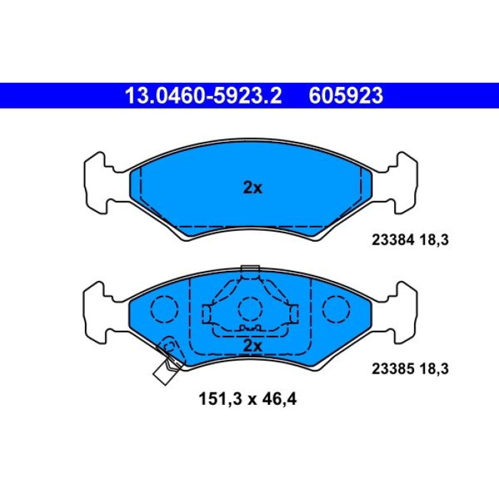13.0460-5923.2 ATE Bremsbeläge 13.0460-5923.2 13.0460-5923.2 ATE Bremsbeläge 13.0460-5923.2