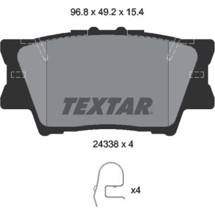 Textar Bremsbelagsatz 2433801 Textar Bremsbelagsatz 2433801