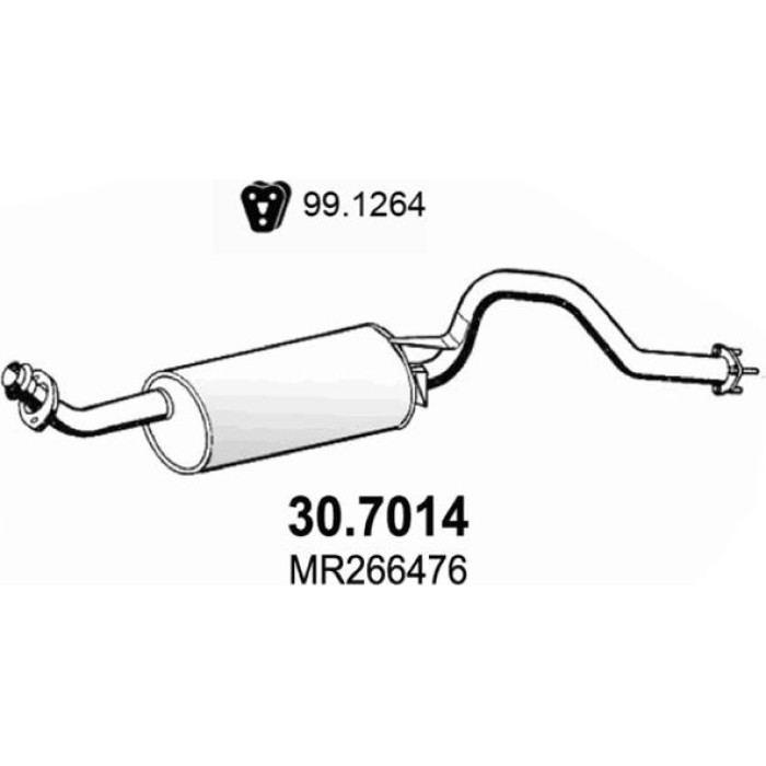 ASSO Endschalldämpfer 30.7014
